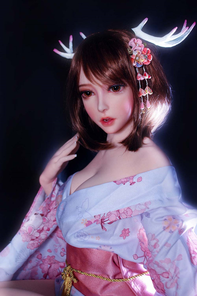 Elsababe - Dona 150cm/4ft 11 Medium Breast Movable Jaw Silicone Sex Doll