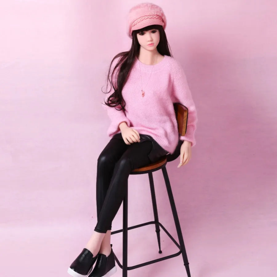 SY Doll - Bernadette 5ft1/155cm Ultra Cute Flat Chest TPE Sex Doll With Black Hair(Customized)