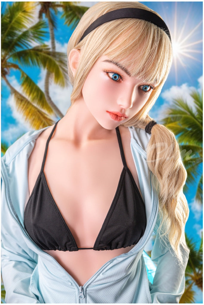 Climax Doll - Kymberly 157cm/5ft 2 Small Breast Movable Jaw Silicone Head Sex Doll