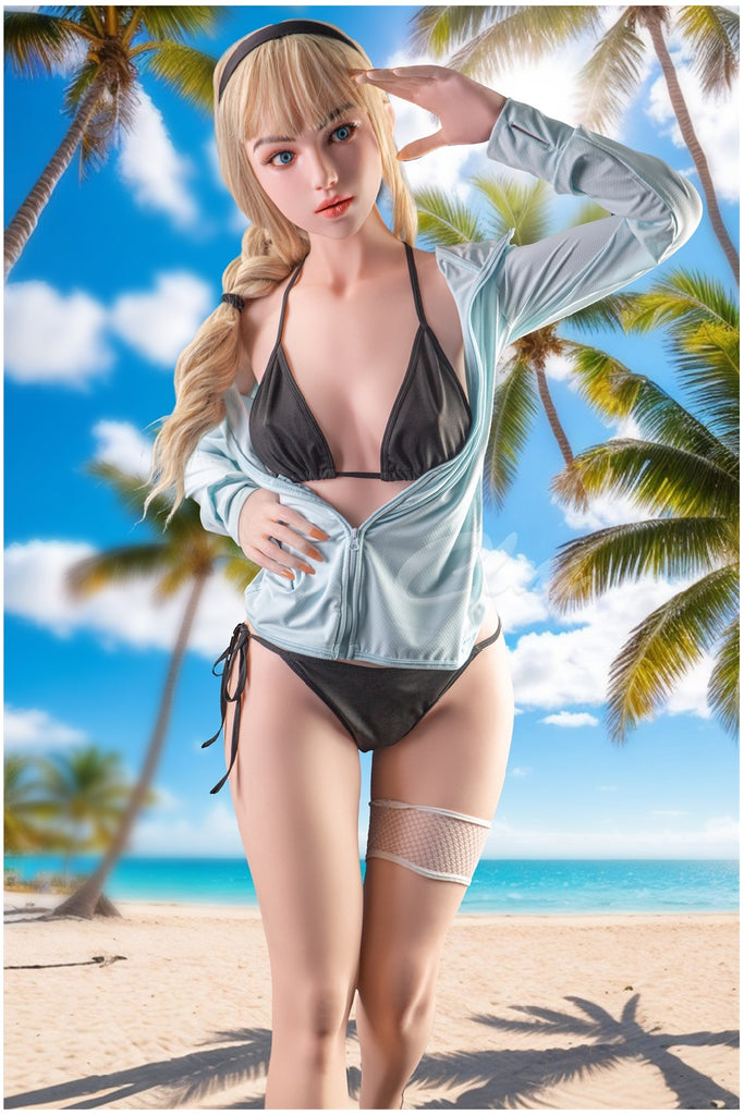 Climax Doll - Kymberly 157cm/5ft 2 Small Breast Movable Jaw Silicone Head Sex Doll
