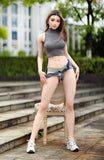 Gloria-168cm/5ft 6 Large Breast Silicone Head Sex Doll