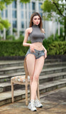 Gloria-168cm/5ft 6 Large Breast Silicone Head Sex Doll