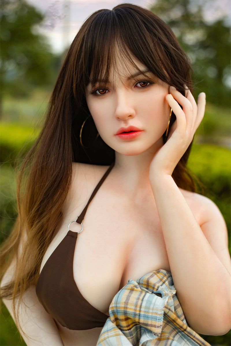 Orange In - Nada 160cm/5ft 3 Large Breast Movable Jaw Silicone Sex Doll