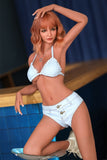 Orange In - Mistie 166cm/5ft 5 Medium Breast Movable Jaw Silicone Head Sex Doll