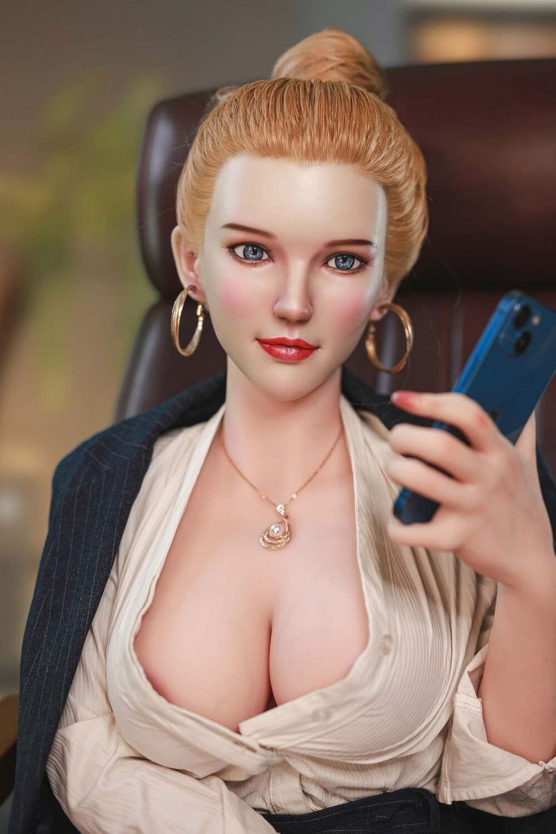 JY - Nelia 163cm/5ft 4 K-cup Silicone Head Sex Doll